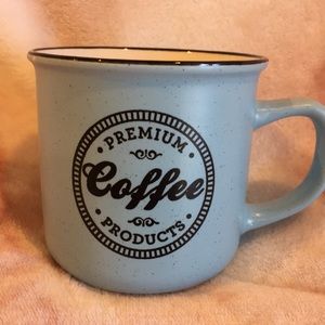 Premium Coffee Products Baby Blue Ceramic Mug NWT Heat Warning 3.50”x3.50”x5.…
